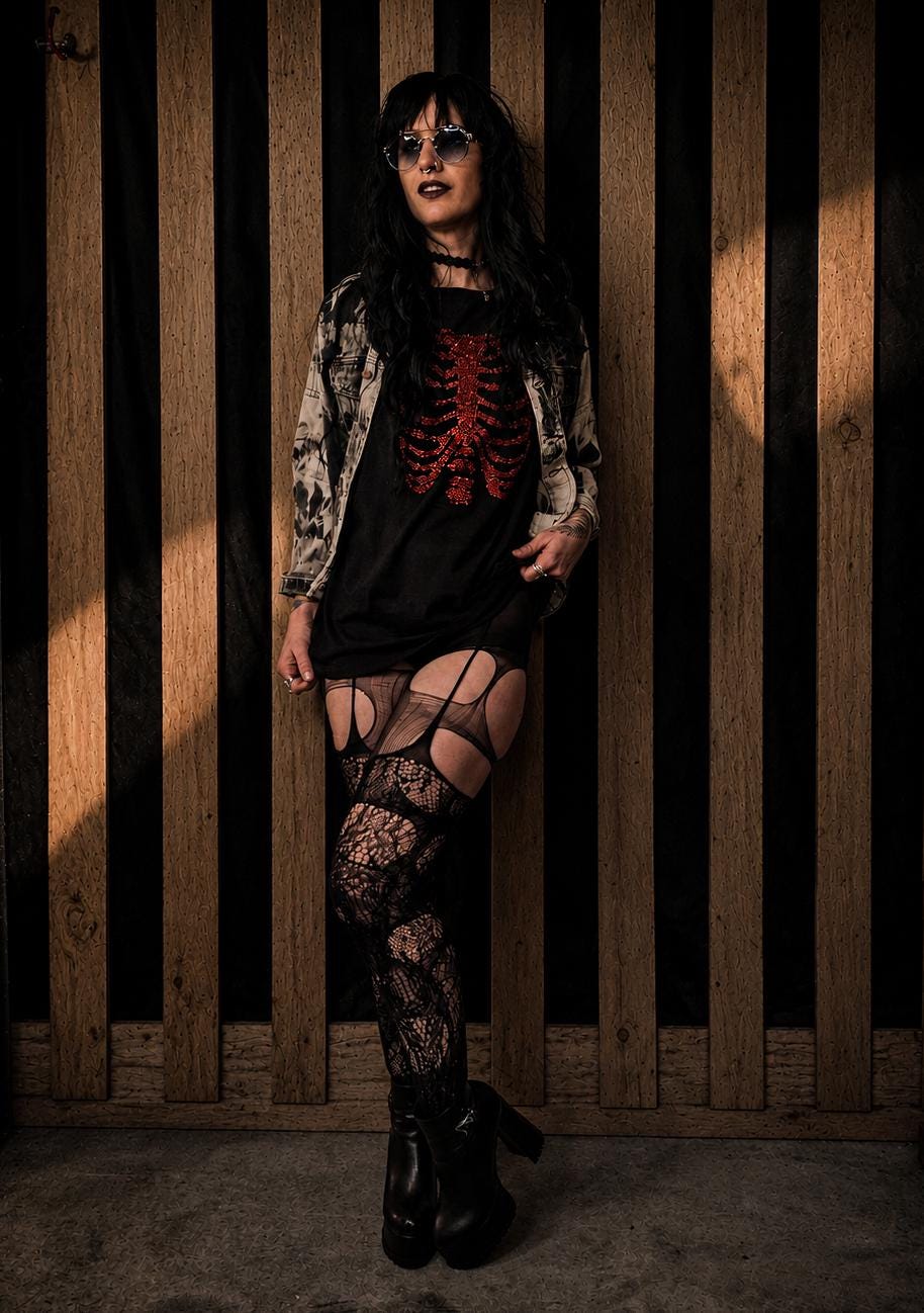 Black Lace Garter Tights Gothic Floral Fishnet Tights Dark Romantic Leggings Witchy Alternative Victorian Goth Stockings