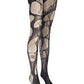 Black Lace Tights Torn Fishnet Tights Floral tights Romantic Goth Leggings Witchy Alternative Distressed Dark Feminine Stockings