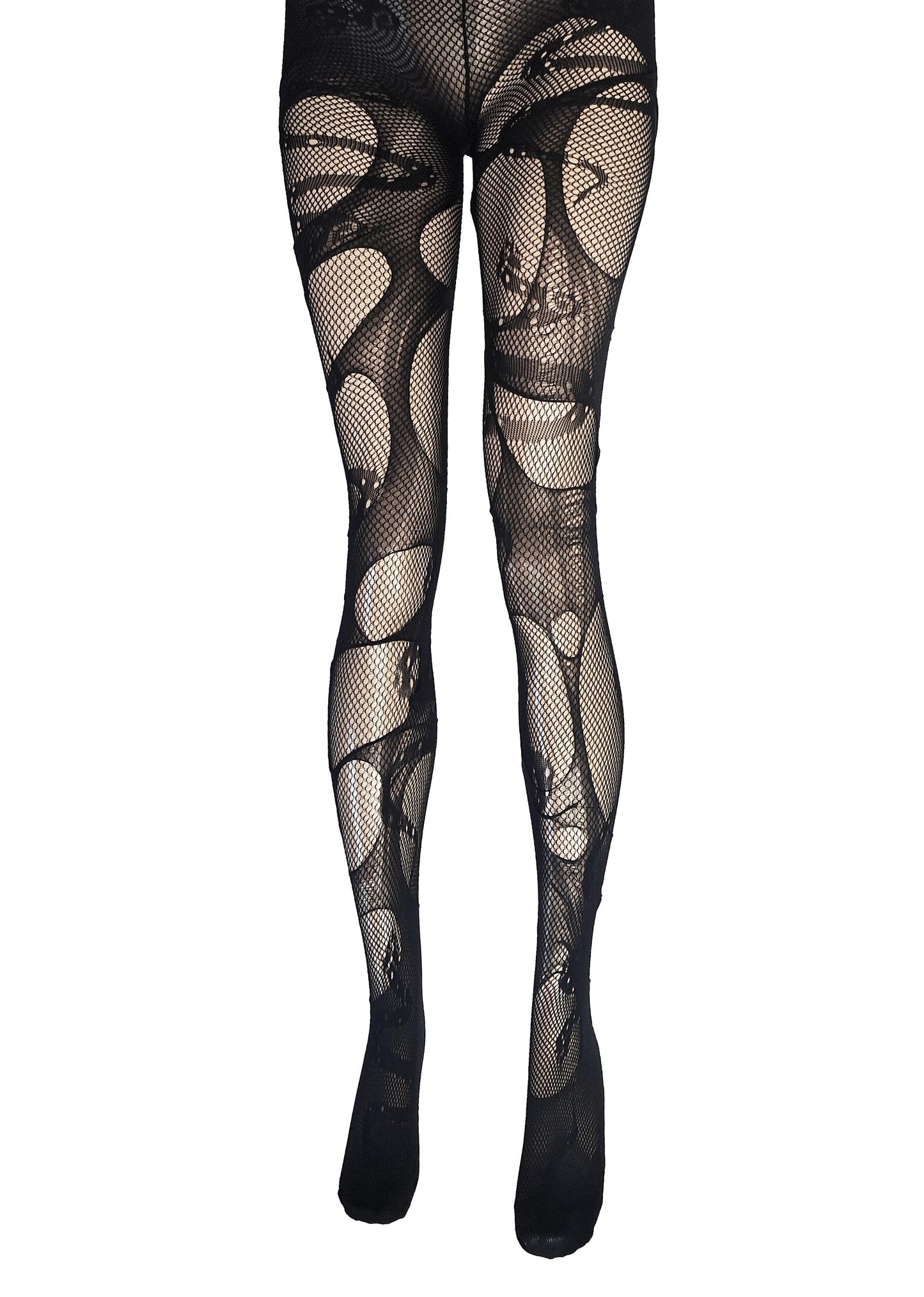 Black Snake Fishnet Tights Serpent Witch Leggings Gothic Occult Tights Dark Alternative Festival Fashion