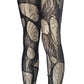 Black Tribal Fishnet Tights Sacred Geometry Witch Leggings Festival Fairycore Dark Bohemian Alternative Fashion