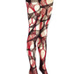 Red Lace Tights Black Ripped Fishnet Tights floral tights Gothic Witchy Leggings Dark Romantic Alternative Distressed Tights