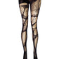 Spiderweb Tights Black Ripped Fishnet Tights Witchy Goth Leggings Gothic Rock Alternative Distressed Stockings