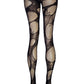 Skull Fishnet Tights Distressed Goth Tights Punk Rock Fishnets Alternative Festival Leggings Grunge Dark Fashion