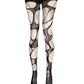 black lace tights floral lace torn tights fishnet tights Halloween tights patterned tights fishnet stockings gothic tights goth tights