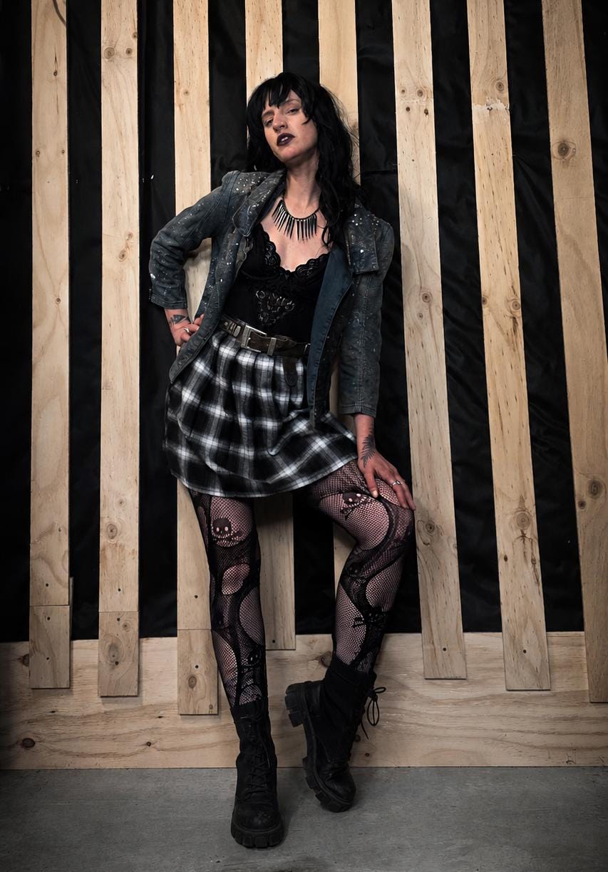 Skull Fishnet Tights Distressed Goth Tights Punk Rock Fishnets Alternative Festival Leggings Grunge Dark Fashion