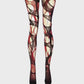 Red Lace Tights Black Ripped Fishnet Tights floral tights Gothic Witchy Leggings Dark Romantic Alternative Distressed Tights