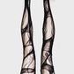 Spiderweb Tights Black Ripped Fishnet Tights Witchy Goth Leggings Gothic Rock Alternative Distressed Stockings