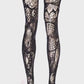 Mandala Fishnet Tights Witchy Lace Leggings Sacred Geometry Festival Tights Dark Boho Goth Alternative Clothing
