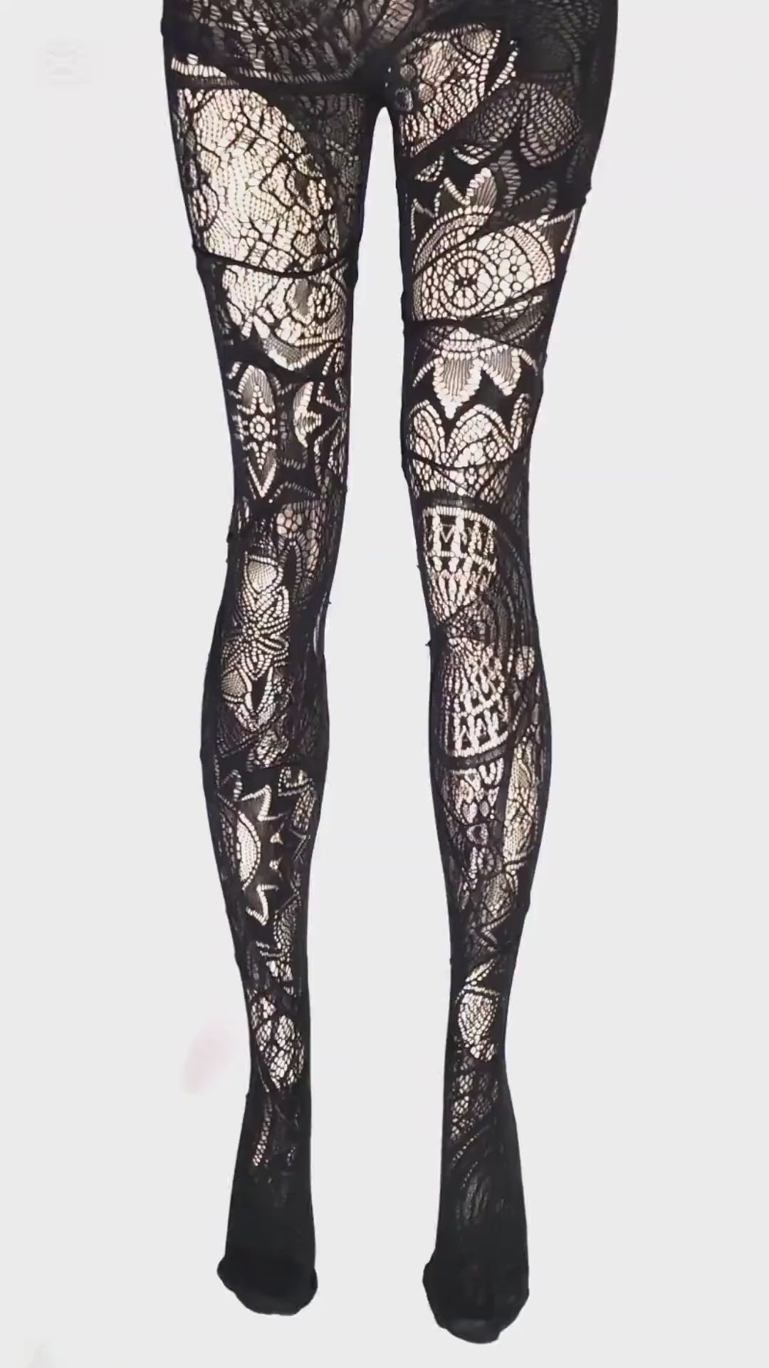 Mandala Fishnet Tights Witchy Lace Leggings Sacred Geometry Festival Tights Dark Boho Goth Alternative Clothing