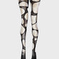 White Lace Tights Black Ripped Fishnet Tights Romantic Goth Leggings Gothic Bridal Witchy Distressed Stockings