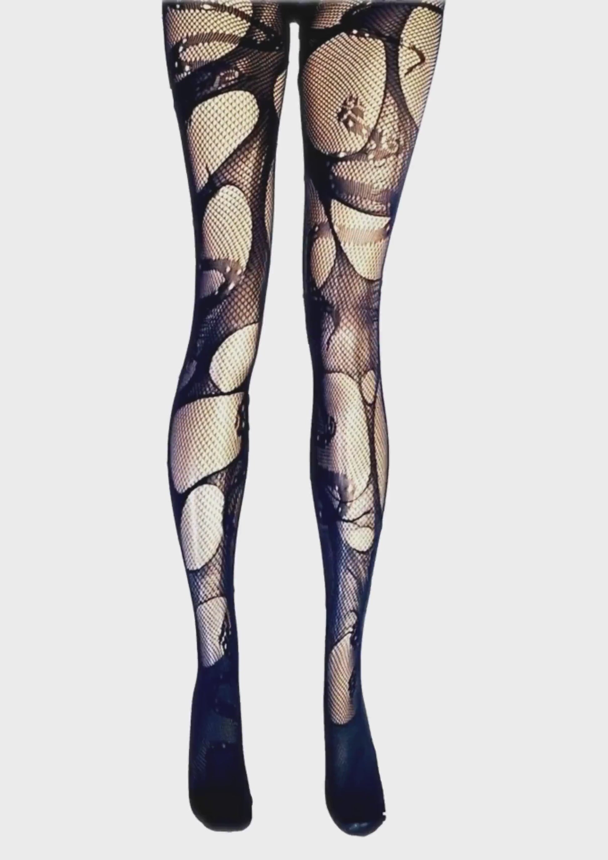 Black Snake Fishnet Tights Serpent Witch Leggings Gothic Occult Tights Dark Alternative Festival Fashion