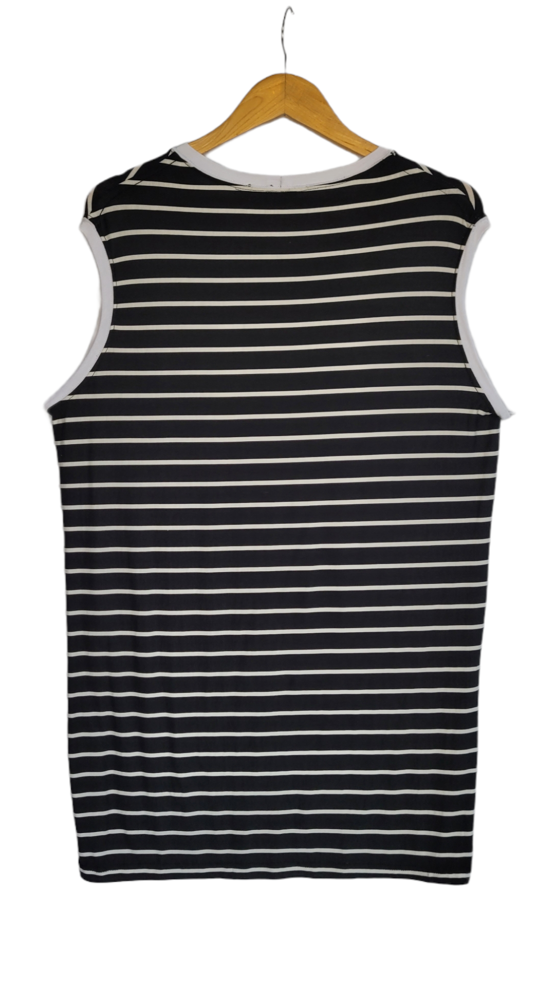 Black and white stripe muscle tank top | Relaxed fit Unisex