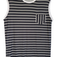 Black and white stripe muscle tank top | Relaxed fit Unisex