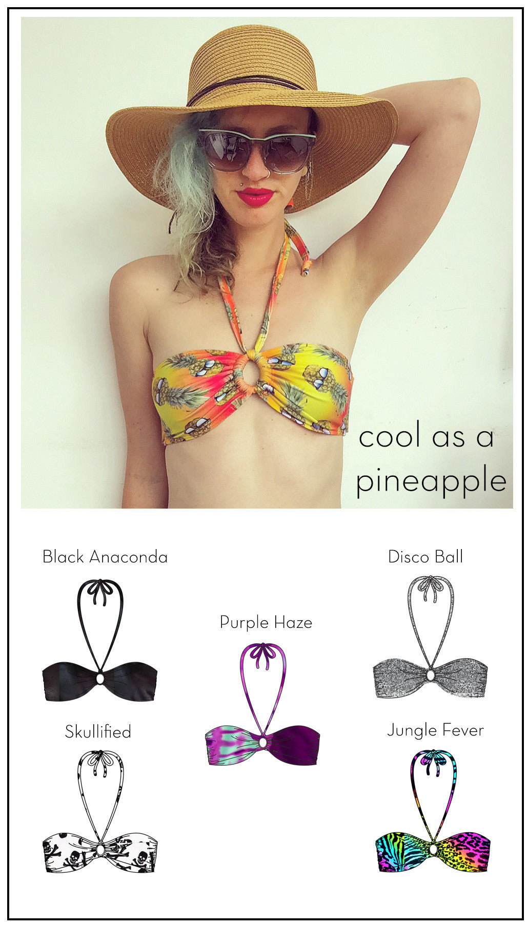 Disco Ball bandeau bikini