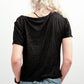 Rockstar studded black slouchy crop top shirt