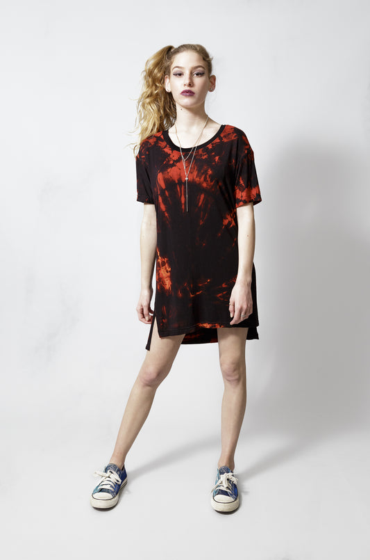 The Perfect T shirt mini dress | In Bleach tie dye