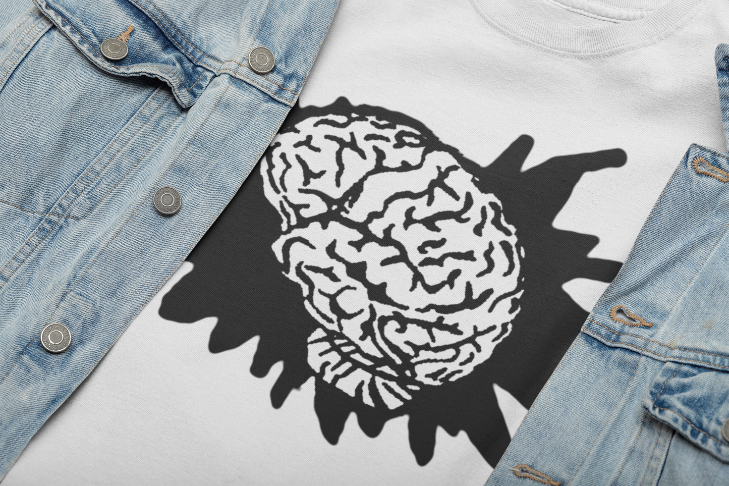 Splatter brain print T shirt  | Unisex