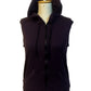 Just The Right 'Tude sleeveless zipper Hoodie in Eggplant