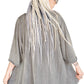 Distressed faded gray lightweight kimono cardigan