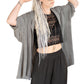 Distressed faded gray lightweight kimono cardigan