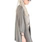 Distressed faded gray lightweight kimono cardigan