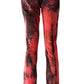 Blood red & black skinny jeans | Size M