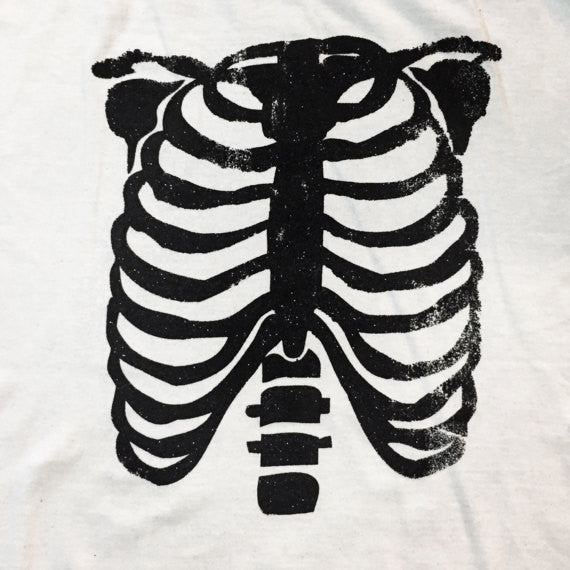 Unisex Glitter Ribcage print T shirt