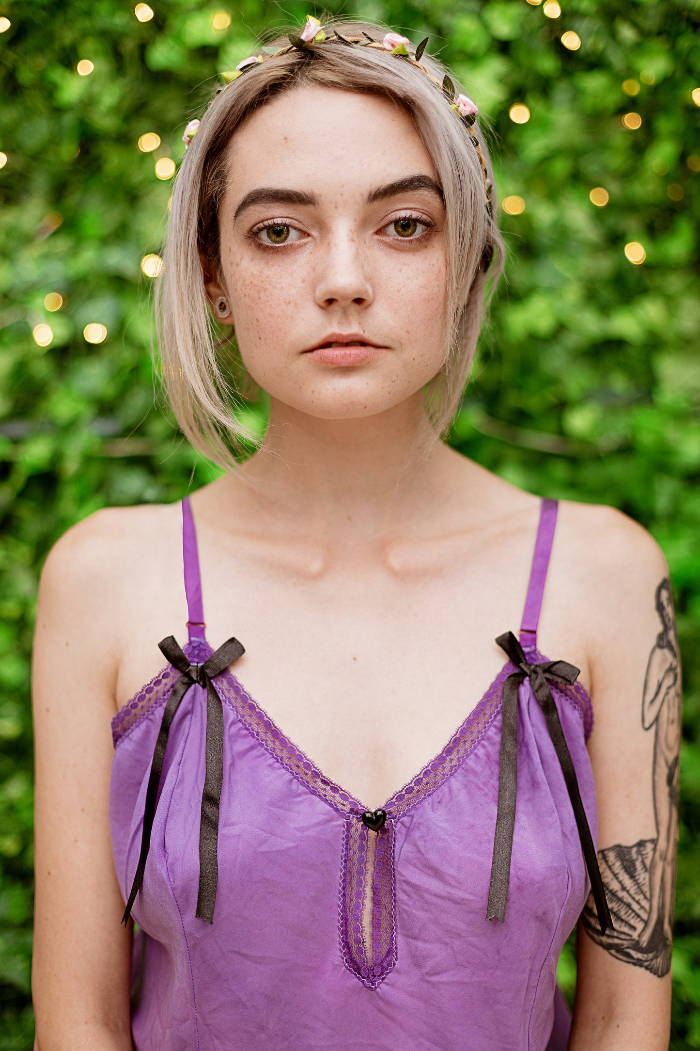 Dreamy Purple pastel soft grunge goth slip top