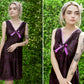 Purple tie dye gothic lace n rose fairy slip dress