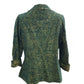 yellow green floral romantic grunge denim jacket blazer | size M