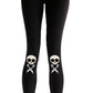 Pirate skull Knee Pad print leggings
