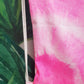 Neon pink tie dye canvas drawstring backpack