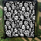Vintage skull print drawstring backpack in black