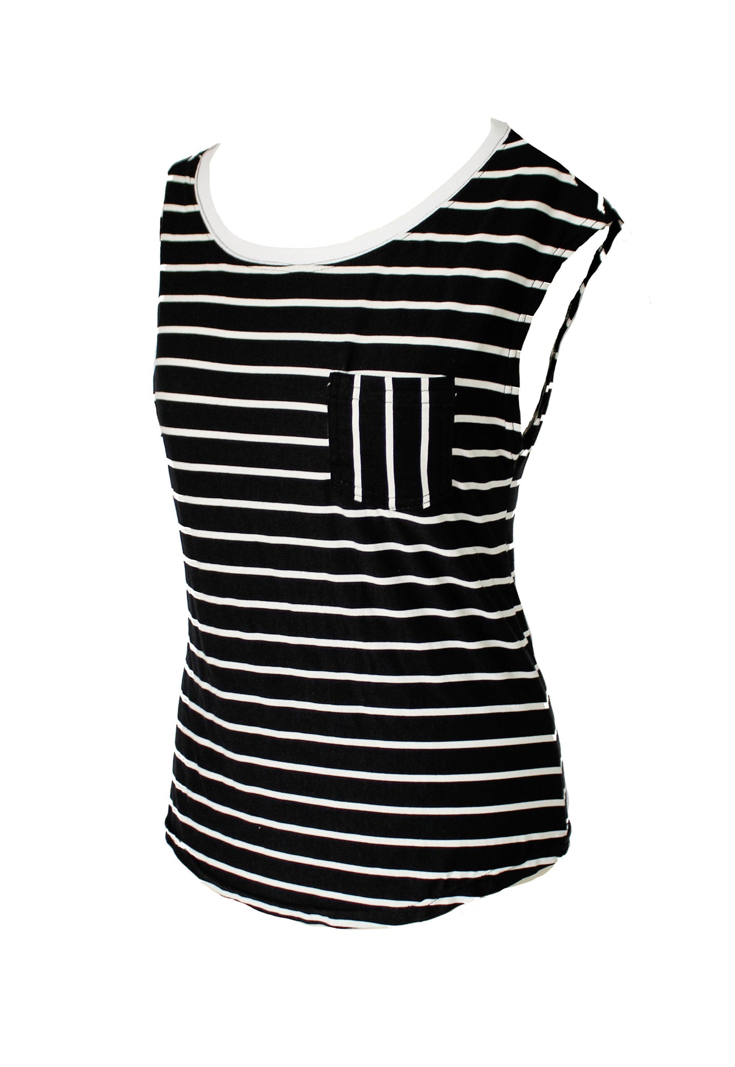 black and white striped sailor slouchy tank top