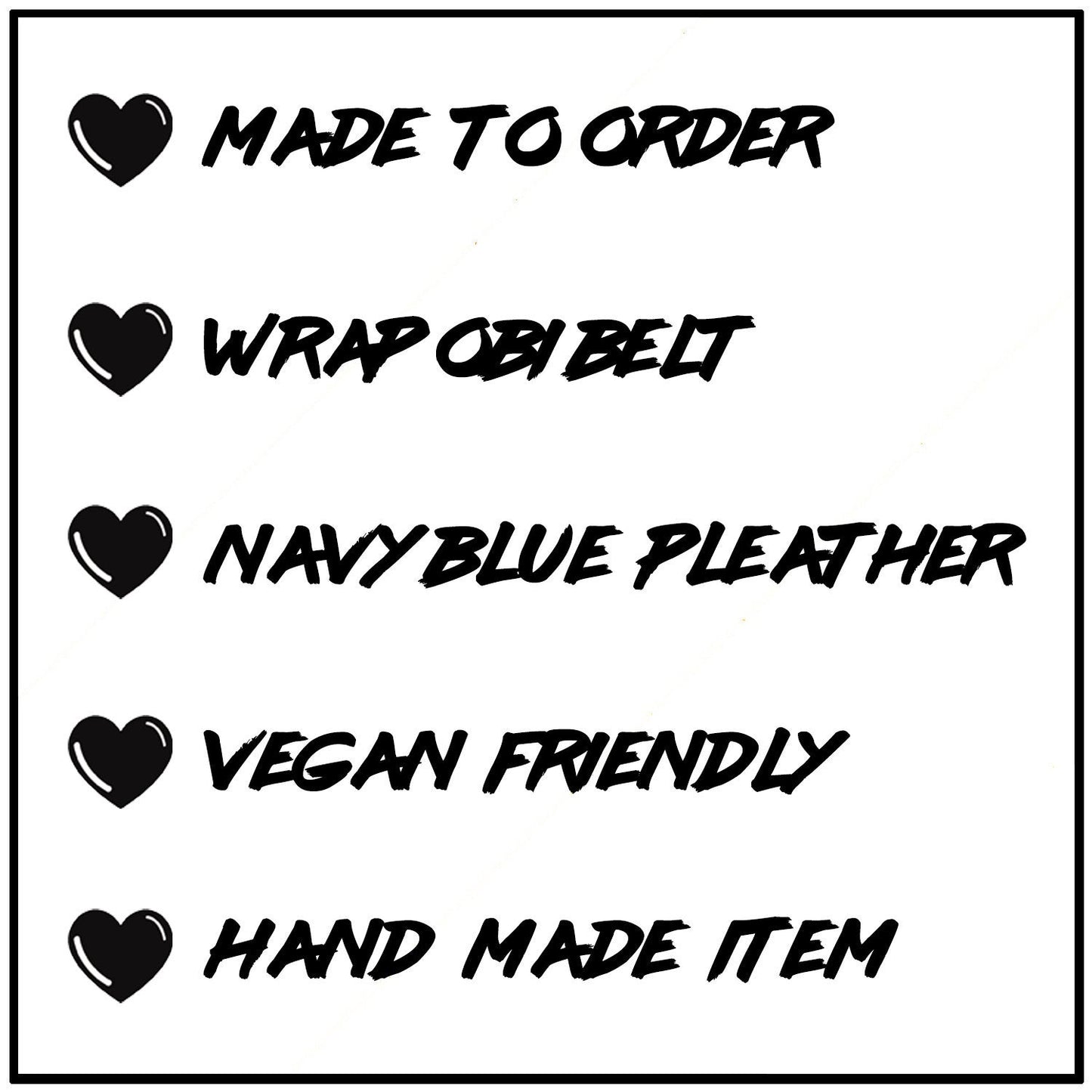 Navy blue vegan leather obi belt | vegan belt faux leather waist belt | waist clincher belt wide leather belt