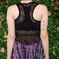 Caught In A Web Purple tie dye spider web lace slip dress