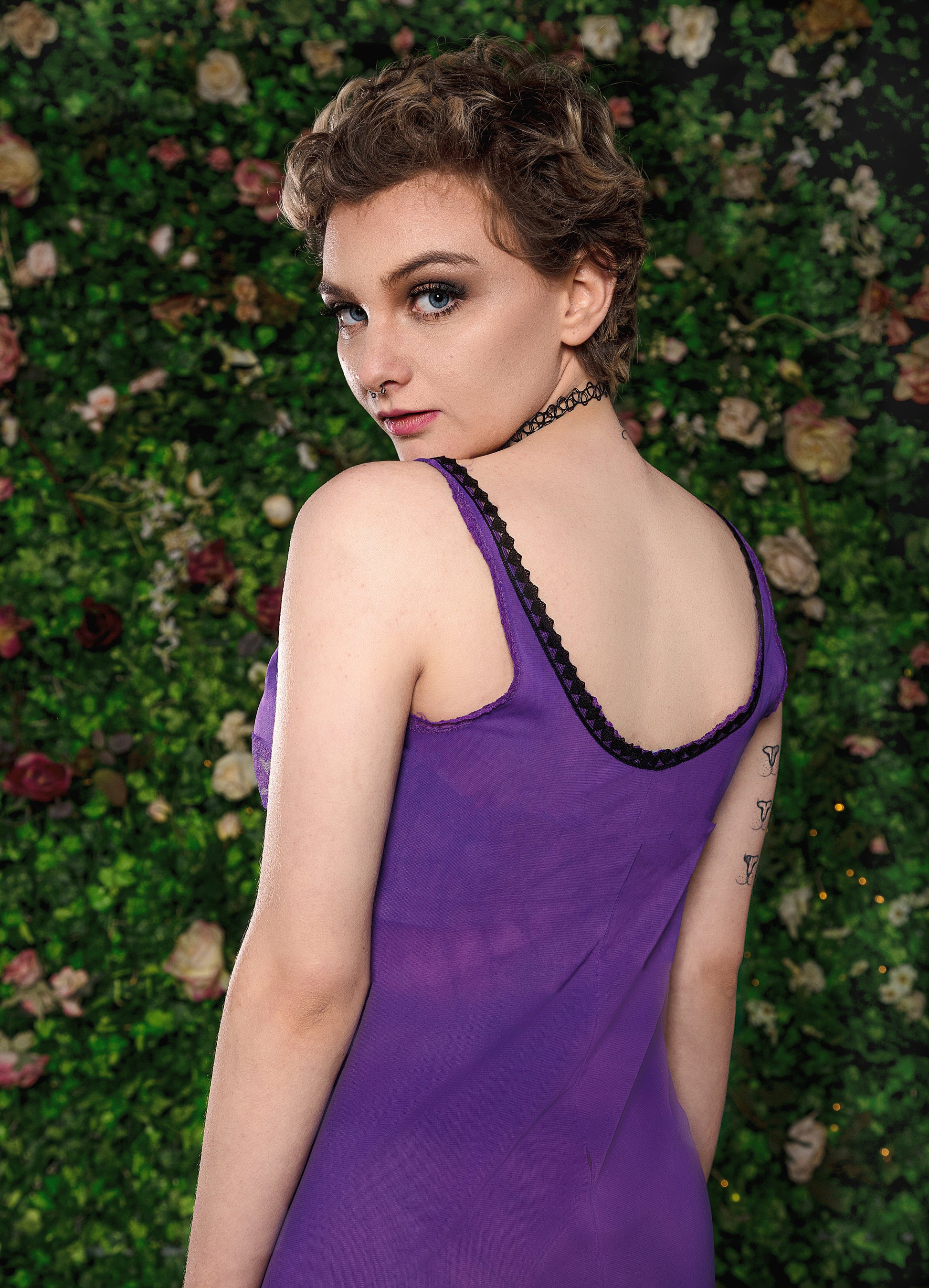 purple tie dye slip dress ASOS Design - Chiffon Midi Slip Dress - Women - Polyester - 0 US