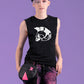 Mohawk skull print biker shirt crust punk tshirt  | punk rock tank top muscle tank women | punk top skull shirt