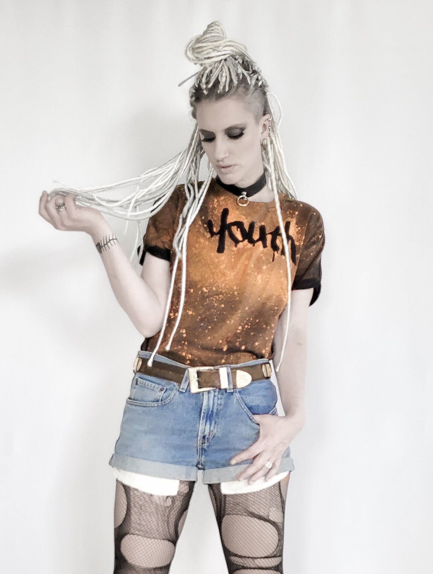 Youth bleached splatter t shirt