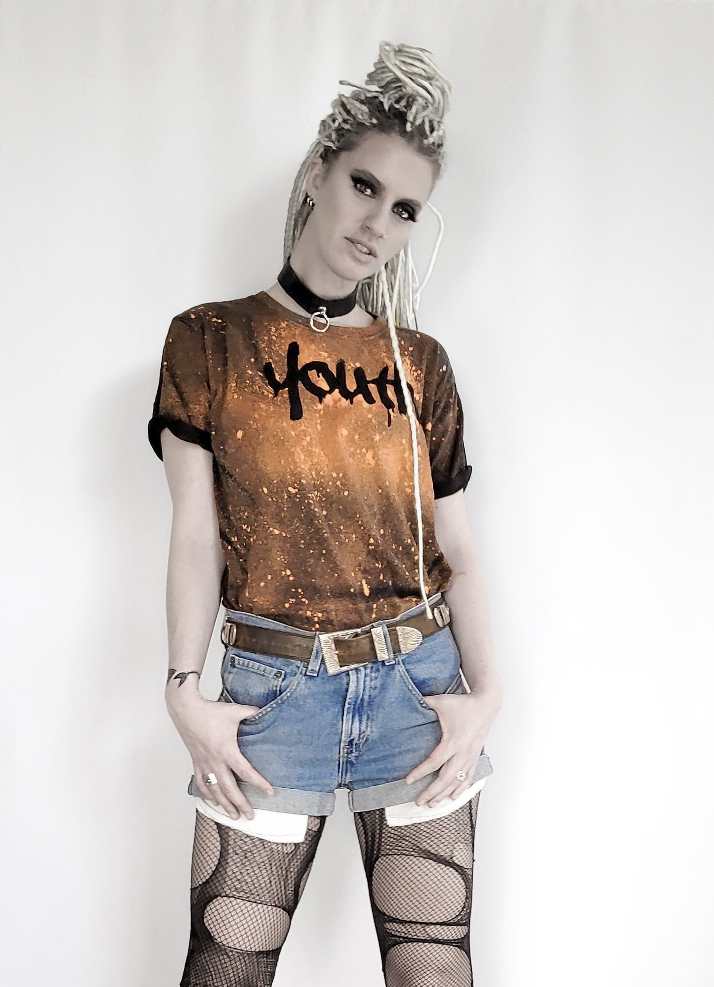 Youth bleached splatter t shirt