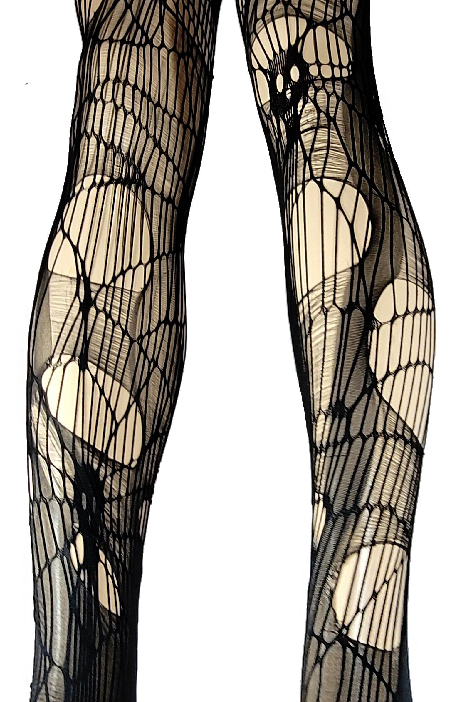 Tattered & torn fishnet tights