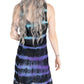 Black smoke tie dye gradient slip dress | in turquoise blue and purple