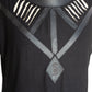 black cut out shirt summer goth top | leather shirt occult shirt dark academia shirt | alt shirt goth streetwear top