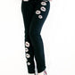 SALE Size XS kiss print gangster pinstripe pants | cyberpunk clothing punk pants steampunk