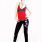 SALE Size XS kiss print gangster pinstripe pants | cyberpunk clothing punk pants steampunk
