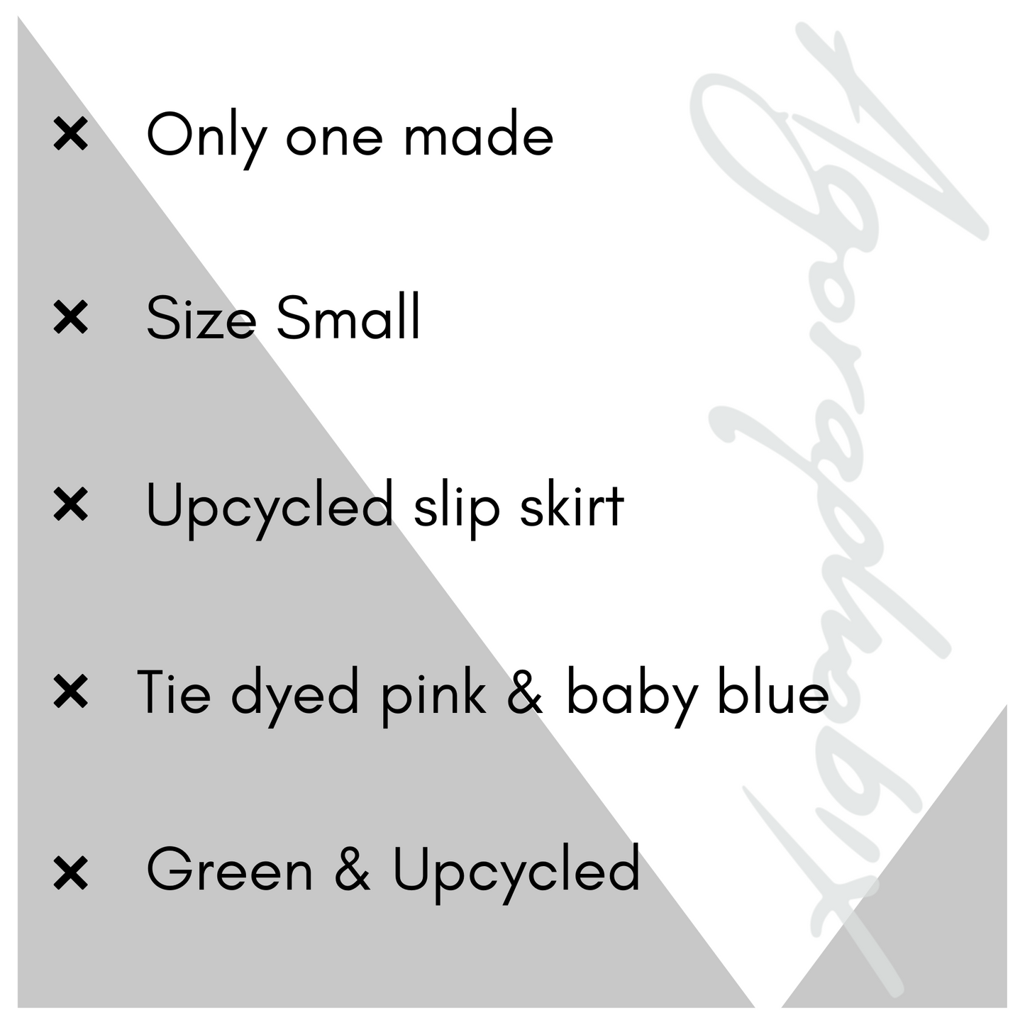 Unicorn swirl tie dye satin slip skirt | In baby blue & pink