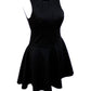 Black on black relif paisley skater dress