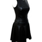 The Calipso black matte spandex skater dress