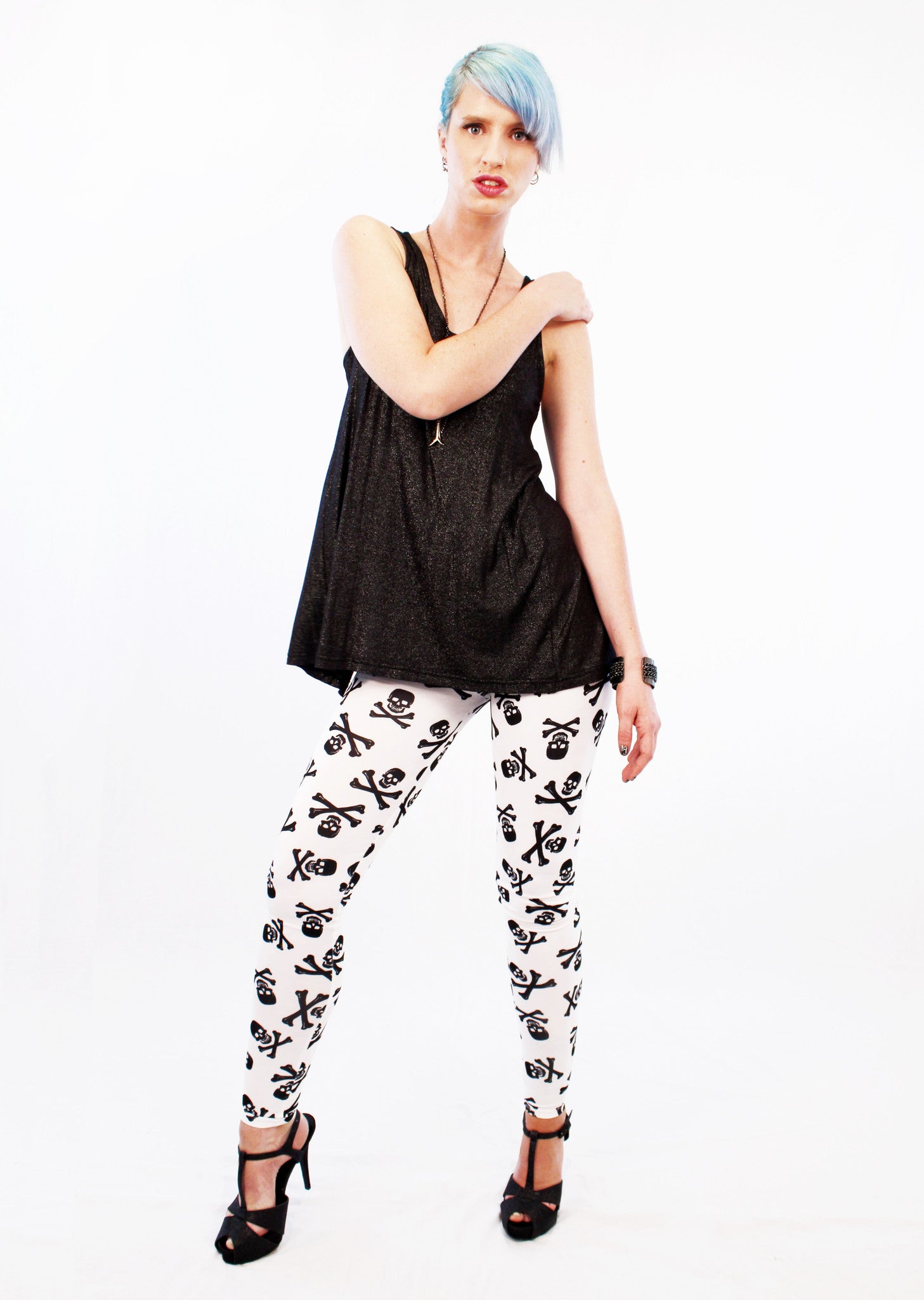 High waisted hotsell skull leggings