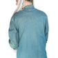 Green studded denim shirt | Size XL Unisex